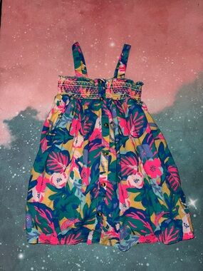Cat and Jack girls Vibrant Tropical Floral Sundress dress 4t